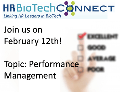 RSVP for the HR BioTech Connect meeting on February 12th! We'll be discussing performance management.